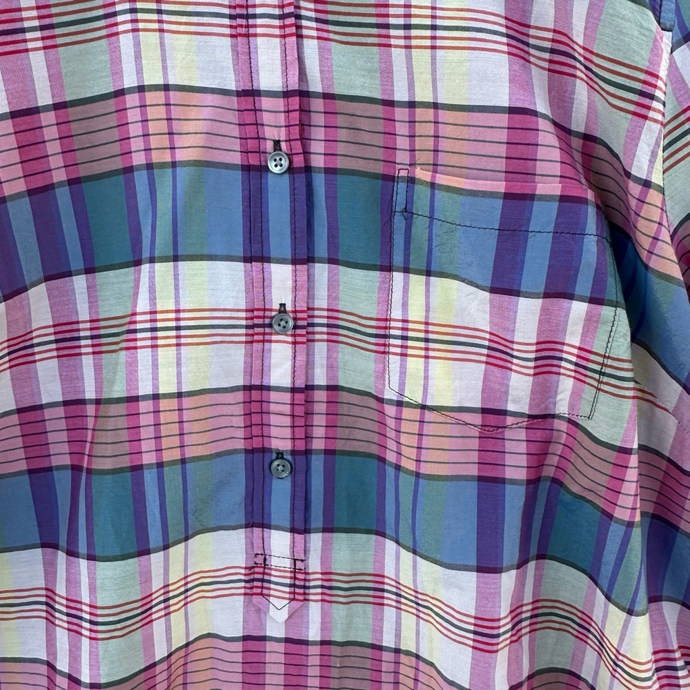 J.Crew Women’s Plaid button down Popover Shirt Long Sleeve Classic Fit Sz L - Picture 8 of 15
